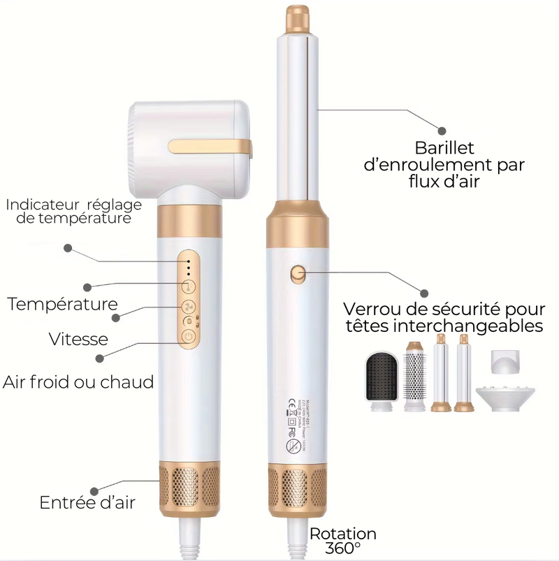 AirStyler® HairTime N°1 sur le Marché : Styler 7 en 1